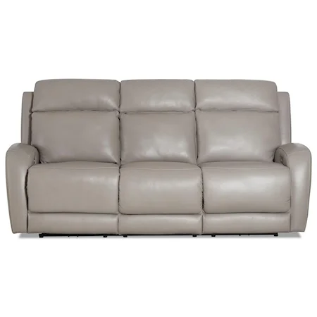 Casual Power Reclining Sofa with Power Headrests and Massage